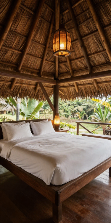 Thatched lodge suite