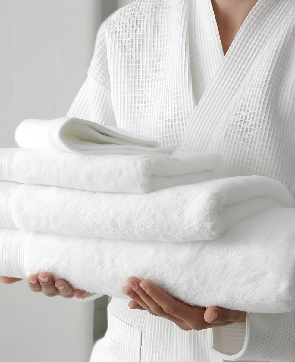 Plush 550gsm hotel bath towels